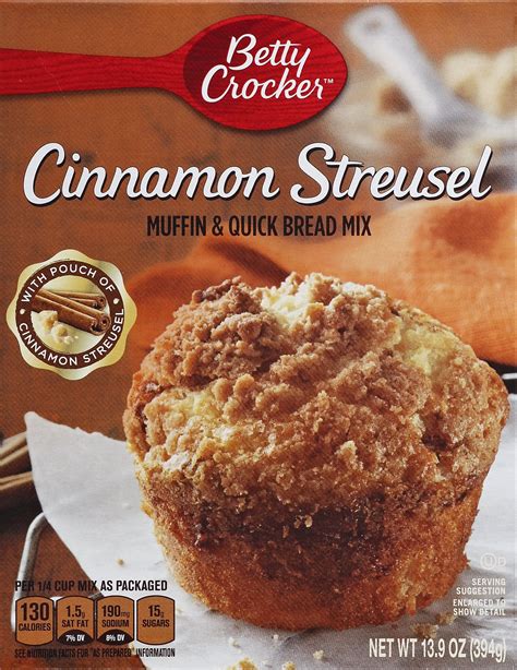 Betty Crocker Cinnamon Streusel Muffin & Quick Bread - Walmart.com ...