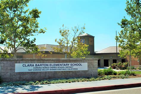 Clara Barton Elementary School entrance sign in Eastvale, California. #eastvale http ...