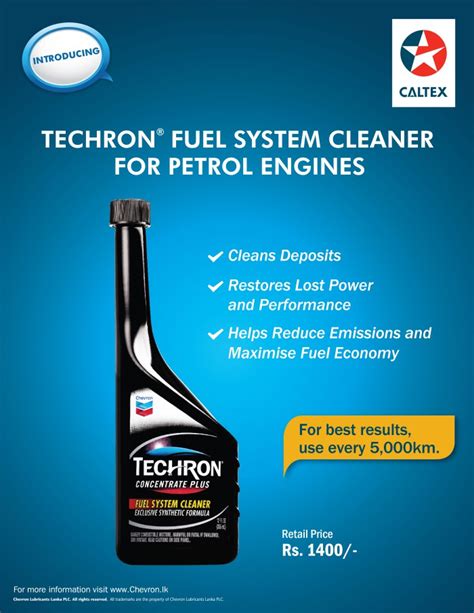 Techron Fuel System Cleaner for Petrol Engines from Caltex ~ DailyPromo.lk