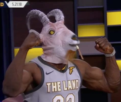 Watch Shannon Sharpe Rock a Goat Mask and LeBron Jersey While Smoking ...