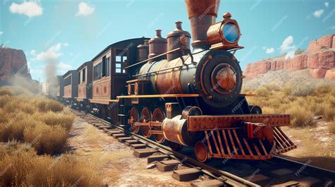 Premium AI Image | Wild west train robbery ai generate