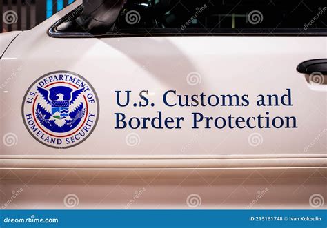 Customs and Border Patrol Logo on the Side of the Patrol Car Editorial Stock Photo - Image of ...