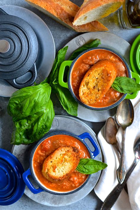 Eggplant Parmesan Soup with Homemade Garlic Croutons | Ciao Chow Bambina