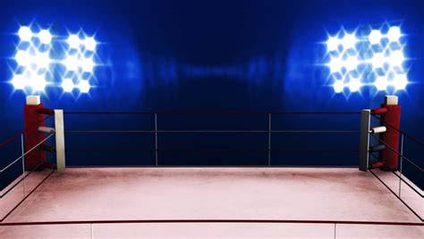 boxing ring lights projectors before fight Stock Footage Video (100% ...