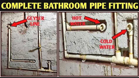 BATHROOM UNDERGROUND PIPE FITTING! BATHROOM GEYSER LINE FITTING ...