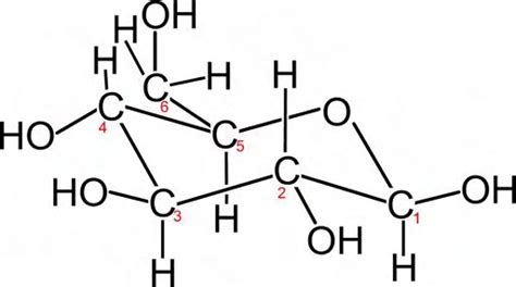 1: Full schematic of chemical structure of D-glucose, showing the... | Download Scientific Diagram