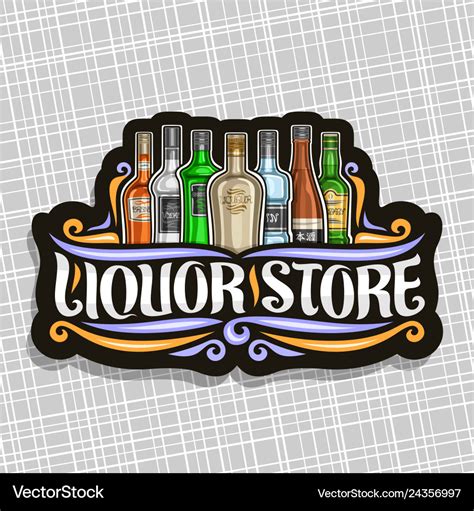 Logo for liquor store Royalty Free Vector Image