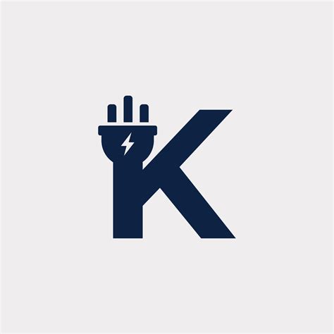 Initial Letter K Electric Icon Logo Design Element. Eps10 Vector ...