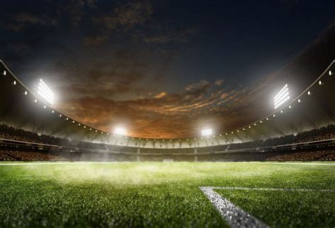 Football Field with Lights Dark Sky World Cup Backdrop Sports HU0329 ...