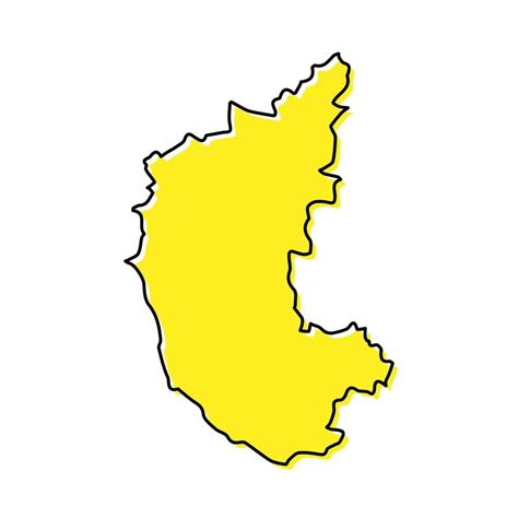 Simple outline map of Karnataka is a state of India. 21808599 Vector Art at Vecteezy