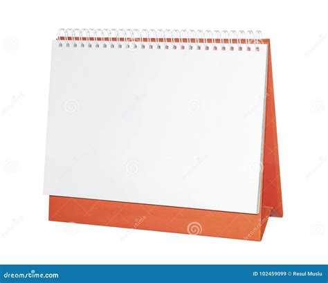 Blank Paper Desk Spiral Calendar Stock Image - Image of agenda, organizer: 102459099