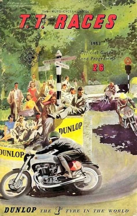 Vintage 1953 Isle of Man TT Motorcycle Racing Poster A3 Print | Etsy