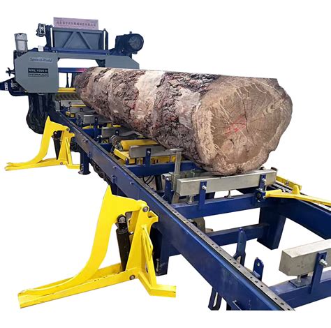 Full Automatic Horizontal Band Saw Mill Machine with log loading arm ...