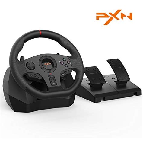 PXN V900 Gaming Steering Wheel – 270/900° PC Racing Wheels with Linear Pedals,with Pedals and ...