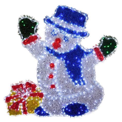Christmas Concepts® 120cm x 110cm LED Rope Light Snowman With Gift Box ...