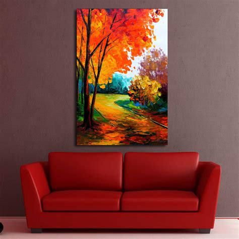 Inephos Framed Canvas Fall and its Colours Nature Modern Art Wall ...