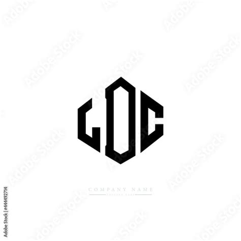 LDC letter logo design with polygon shape. LDC polygon logo monogram ...