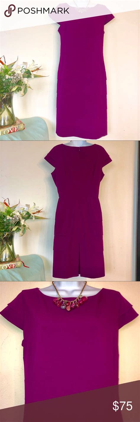 ELIE TAHARI Beautiful Magenta Dress | Magenta dress, Dress up day, Clothes design