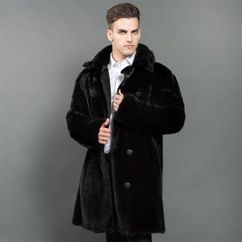 Reversible Black Mink Fur Coat for men | Mens fur coat, Mink fur coat, Coat