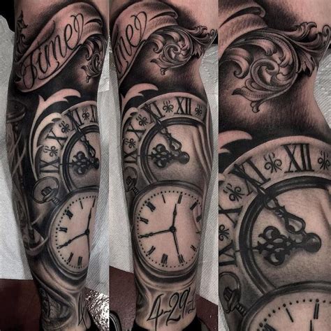 Old Clock Tattoo Design - Leg Tattoos Men Tattoo Tattooinsider | Bochicwasure