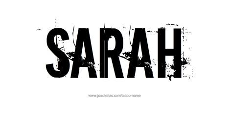 Sarah Name Tattoo Designs