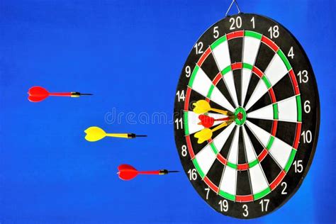 Target for the Sport of Darts and Darts Hit the Target. Darts is a Game ...