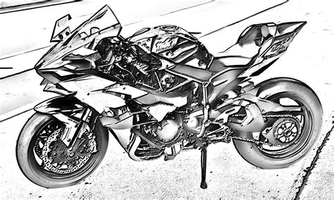 KAWASAKI NINJA H2R DRAWING on Behance