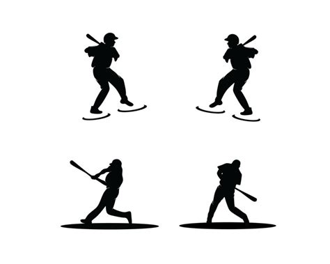 Premium Vector | Baseball vector silhouettes collection set