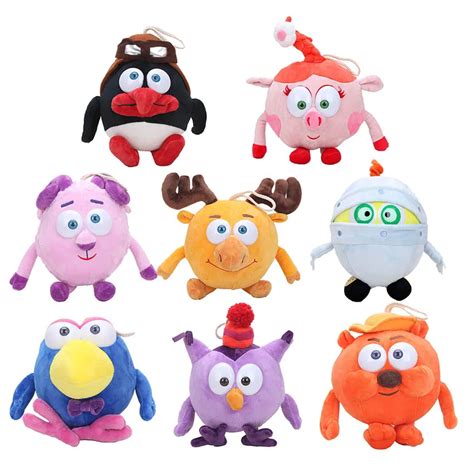 8styles Smeshariki dolls Kikoriki Gogoriki Plush Toy Round Happy Ball ...