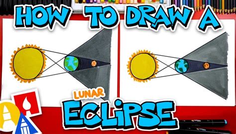 How To Draw A Lunar Eclipse | Art For Kids Hub