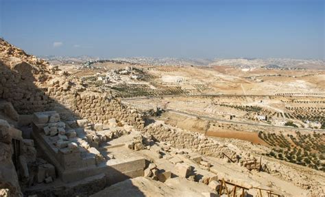 Ruins of Herodium or Herodion, the Fortress of Herod the Great Stock ...