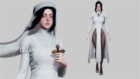 LEAKED GAME ASSETS - Nun Girl Modular