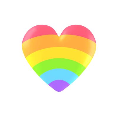 🌈 Rainbow Heart - Royalty-Free GIF - Animated Sticker - Free PNG ...