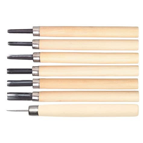 Set of 6 Lino Carving Tools - Sterling