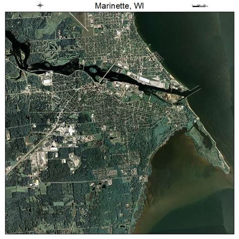 Aerial Photography Map of Marinette, WI Wisconsin