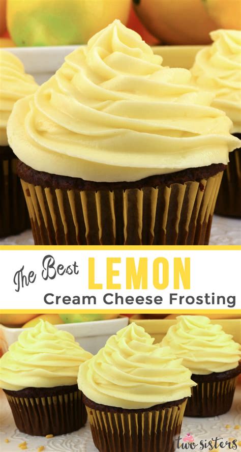 The Best Lemon Cream Cheese Frosting - Two Sisters