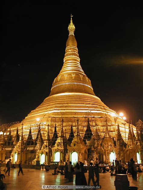 Shwedagon pagoda at night picture. Shwedagon Pagoda, Yangon, Myanmar