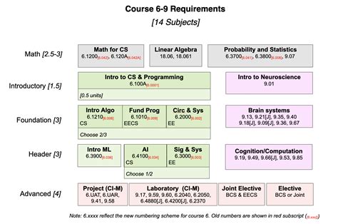 Course 6-9 Degree Chart | Brain and Cognitive Sciences