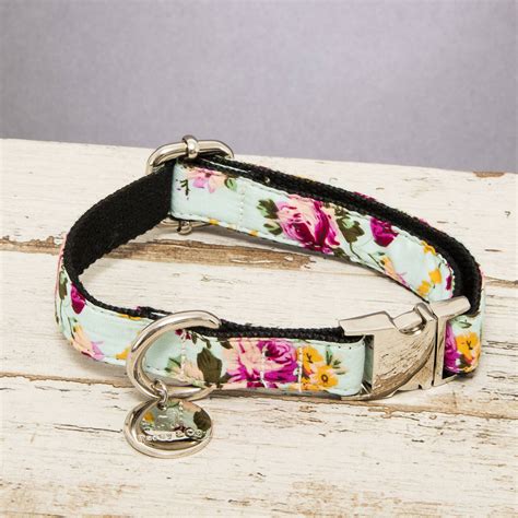 The Barnes Blue Floral Dog Collar By Percy and Co. | notonthehighstreet.com