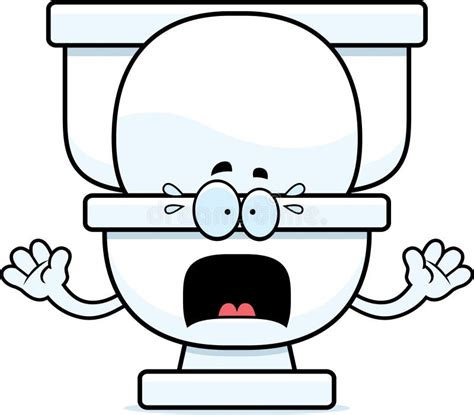 Scared Cartoon Toilet stock vector. Illustration of toilet - 47825614