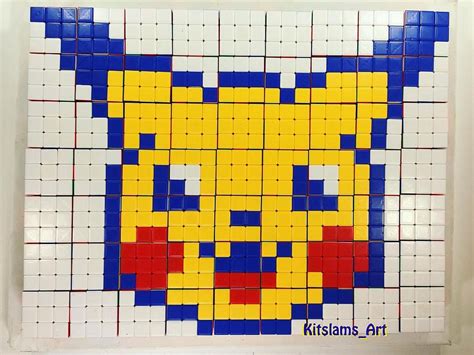 Pikachu Rubik's Cube Mosaic | Rubiks cube, Geeky art, Pixel art tutorial