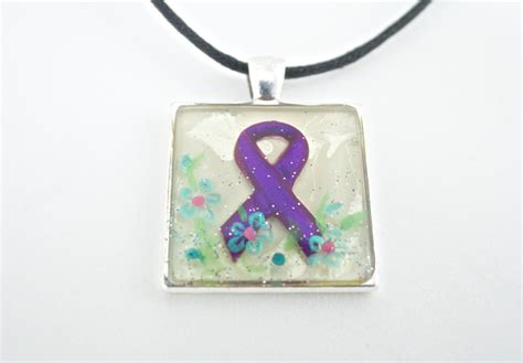 Cystic Fibrosis Awareness Purple Ribbon also for by jewel4u