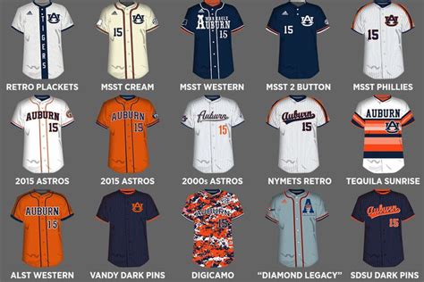 Redesigning the Auburn Baseball Uniform Part 2: The Concepts ... | Baseball uniform, Baseball ...