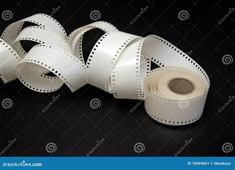 White Film Reel on a Black Background Stock Image - Image of roll, cinema: 18969661