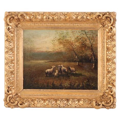 Pastoral Landscape Oil Painting of Grazing Sheep | EBTH Graze, Oil ...