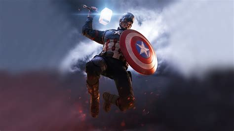 Captain America Shield With Hammer Wallpaper,HD Superheroes Wallpapers,4k Wallpapers,Images ...