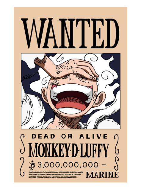 Luffy Wanted Poster HD render PNG by ZiulLF on DeviantArt