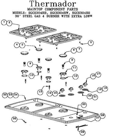 Thermador SGCS304RS Cooktop | Partswarehouse