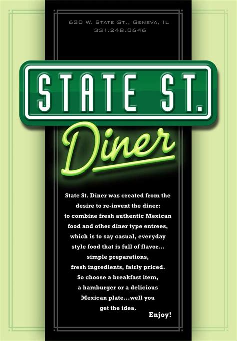 State Street Diner Menu | Breakfast, Lunch, Dinner Menu | Geneva, IL