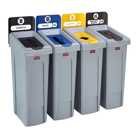 Slim Jim Recycling Station 4 Stream Bin Kit 1 | All Waste Bins